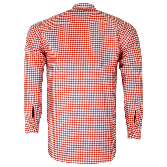 Oktoberfest Shirt – Red & White – Costume Blouse – Embroidered Beer Mug