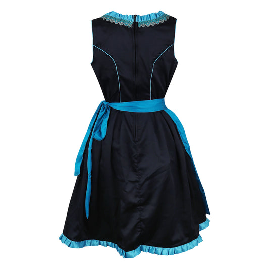 Alpine Dirndl “Mira ” – Silk Satin – 2-Piece Set (Dress + Apron, Without Blouse) – 60 cm