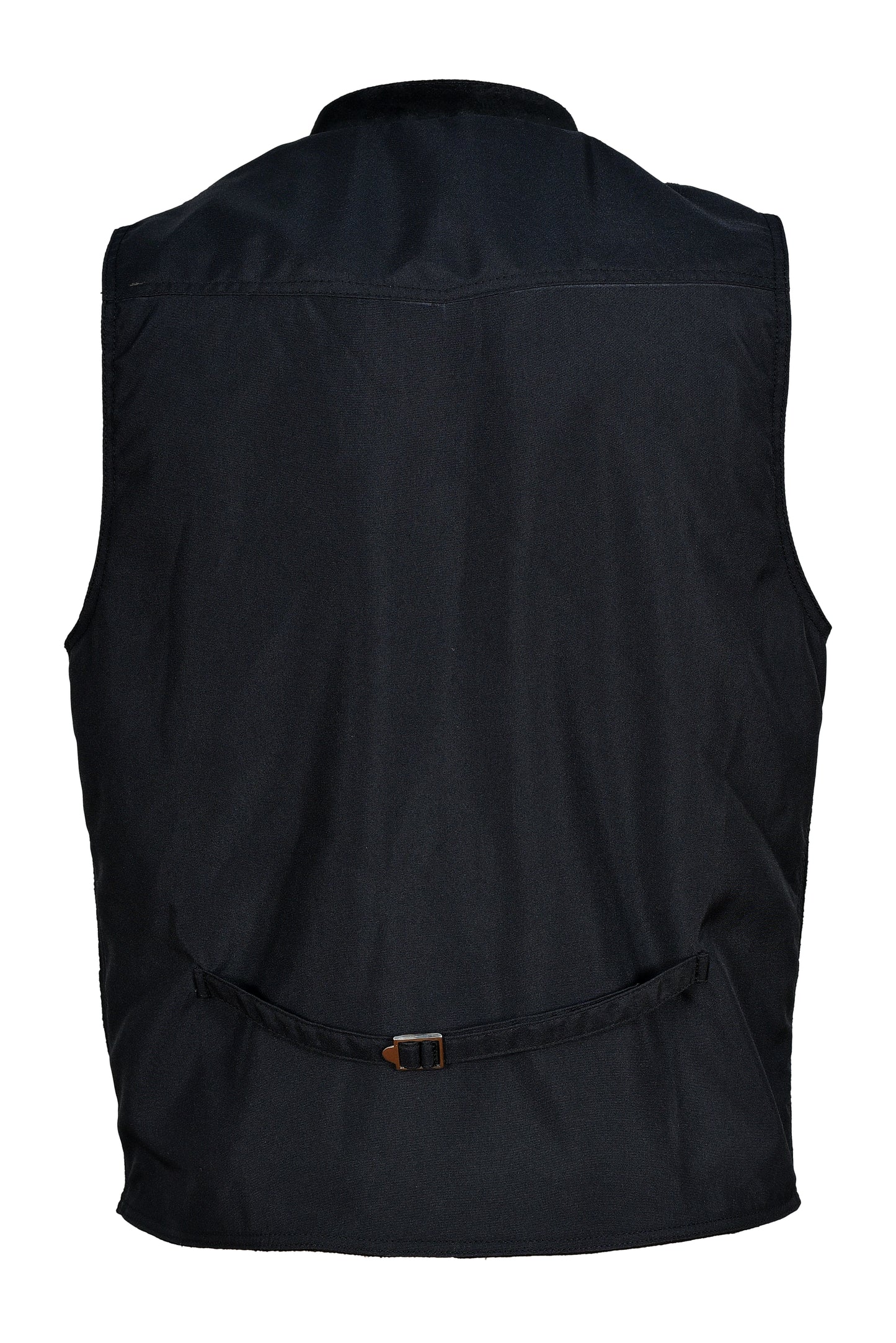 Traditional Bavarian Leather Vest – Black Cowhide
