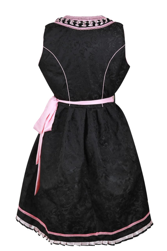 Alpine Midi Dirndl "Alisha" – Brocade – 2-Piece Set (Dress + Apron, Without Blouse) – 60 cm Length