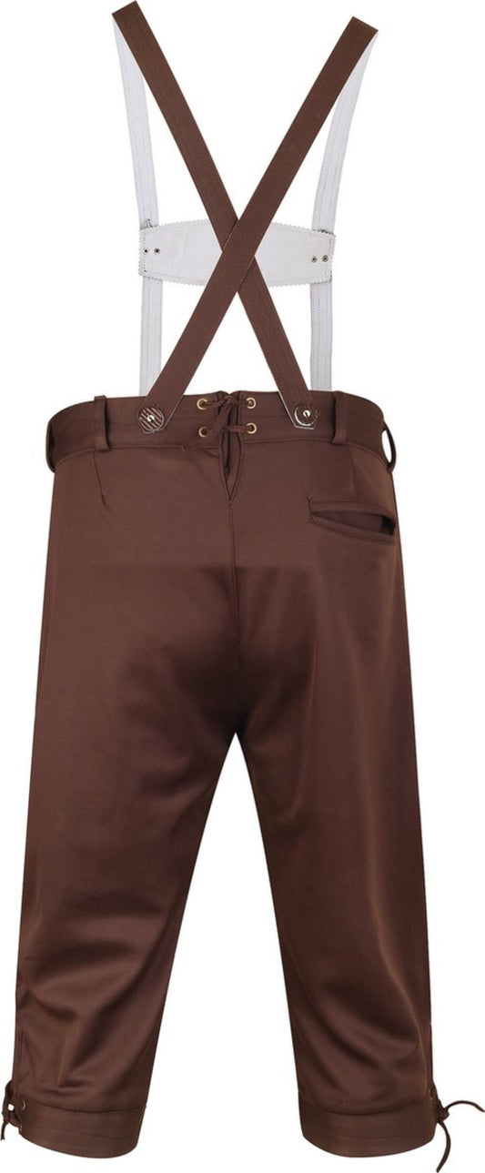 Oktoberfest Lederhosen Knee-Length – Oktoberfest – 100% Fleece – Brown – With Suspenders