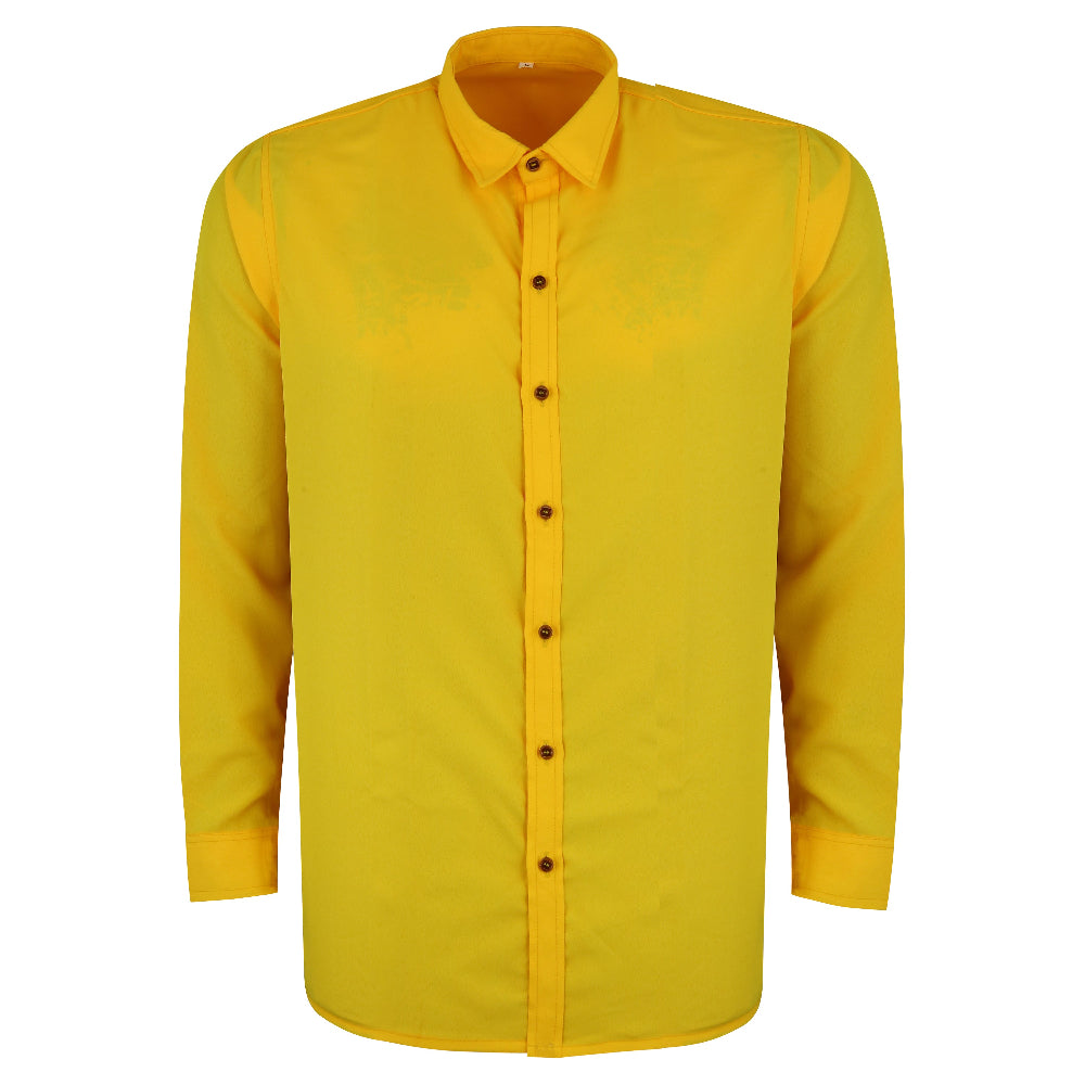Carnival Fantasy 80s & 90s Costume | Fluorescent Yellow Shirt – Men | Size 2XL | Carnival Outfit | Fancy Dress