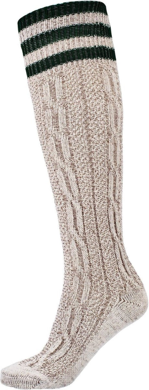 Bavarian Lederhosen Socks – Grey Green Oktoberfest Knee Socks