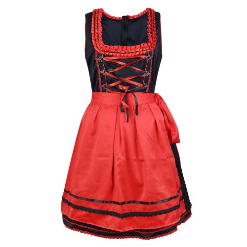 Midi Bavarian Dirndl “Joelina” – Silk Satin Oktoberfest Dress