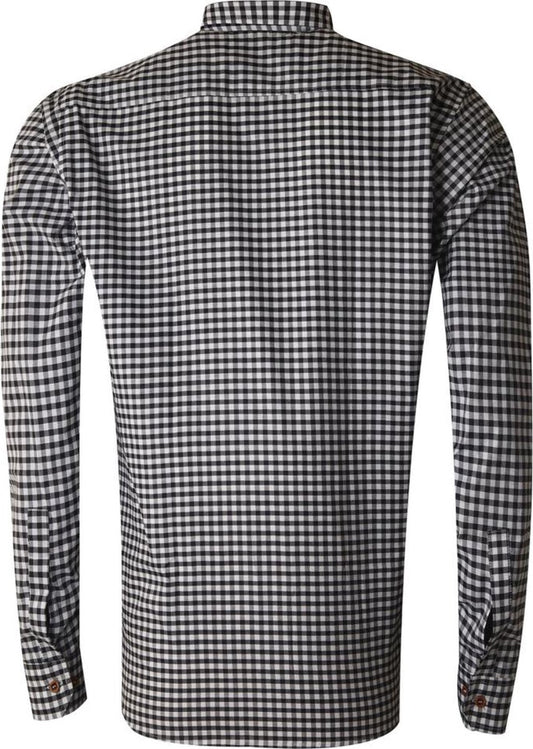 Oktoberfest Costume Shirt – Black & White checked– Deer Embroidered Pocket