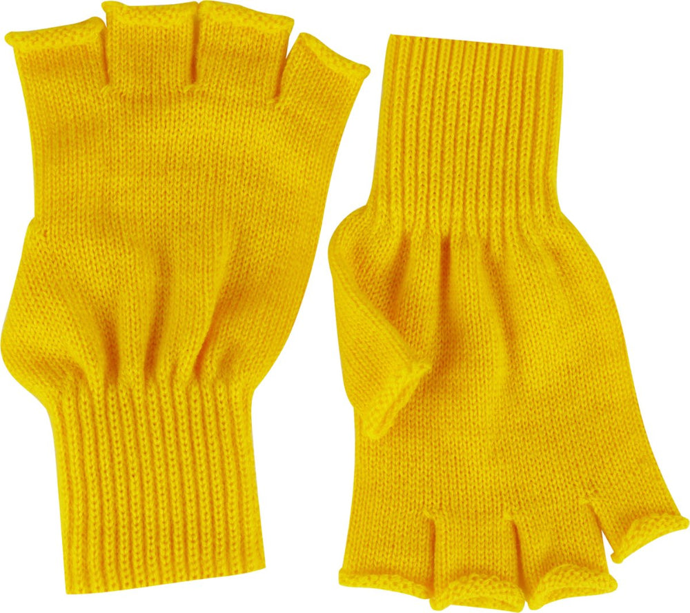Yellow Fingerless Gloves – Carnival, Disco & Retro Party Costume Accessory