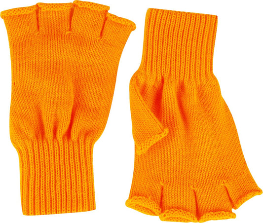 Fingerless Gloves Orange – Perfect for Theme Parties & Carnival – One Size Fits All