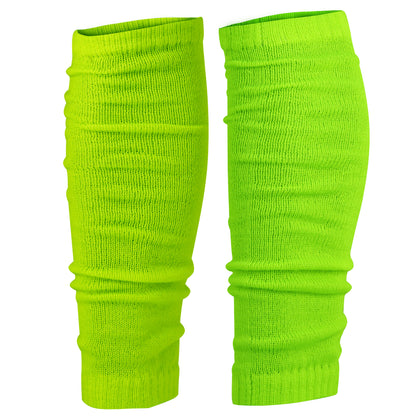 Neon Green Leg Warmers – Retro 80s Disco & Carnival Costume Accessory