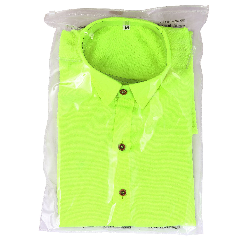 Carnival Fantasy 80s & 90s Costume | Fluorescent Green Shirt – Men | Size 2XL | Carnival Outfit | Fancy Dress- Unisex