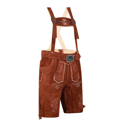 Oktoberfest Original cow lederhose Edelweiß