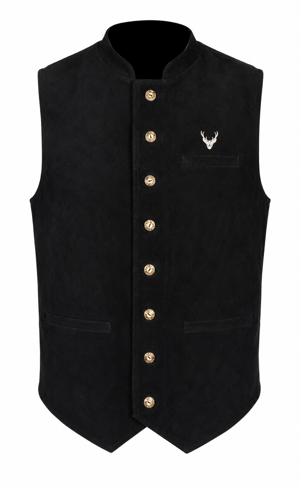Men's Traditional Leather Waistcoat – Bavarian Oktoberfest Vest – Genuine Leather