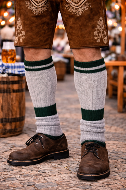Bavarian Trachten Socks – Red Lederhosen Oktoberfest Socks