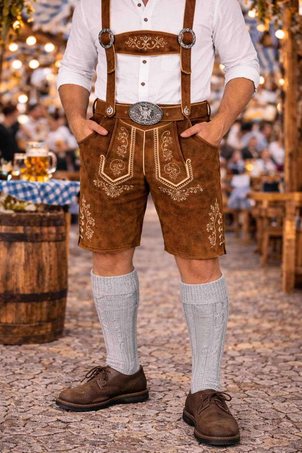 Bavarian Trachten Socks “Jägerwol Zilver” – Oktoberfest Socks
