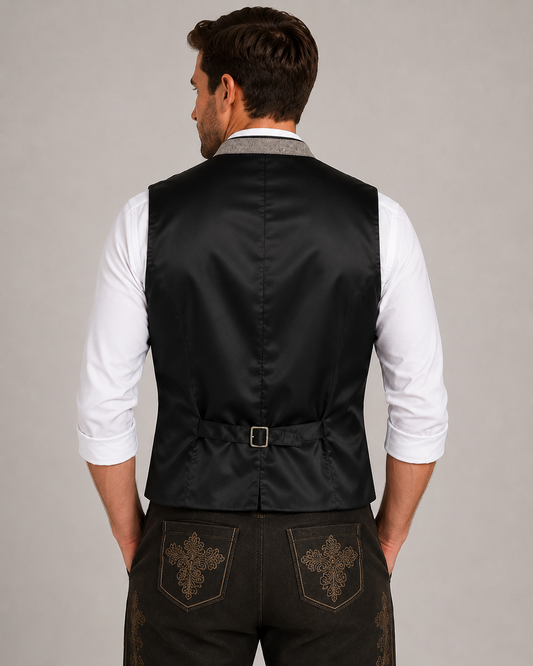 Alpen Soft Tweed Waistcoat – Stone Grey
