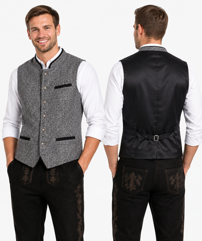 Trachten Waistcoat GRAZ Grey