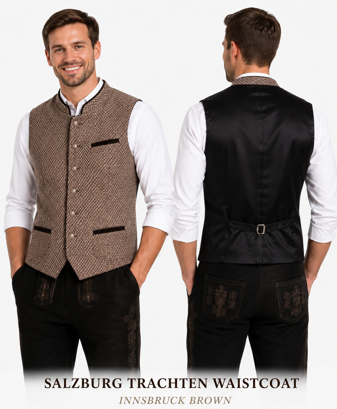 Innsbruck Tweed Waistcoat – Brown