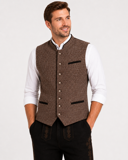 Innsbruck Tweed Waistcoat – Brown