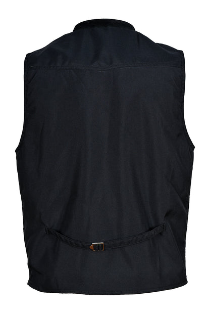 Traditional Bavarian Leather Vest – Black  Cowhide