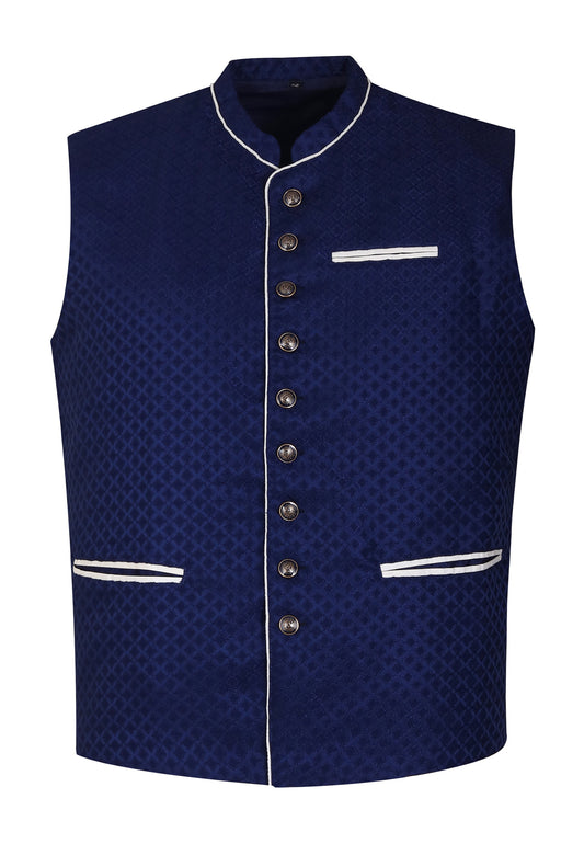 Classic Trachten Waistcoat – Navy Blue