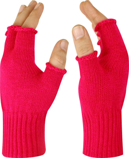 Fingerless Gloves Pink – Theme Parties – Carnival – One Size Fits All