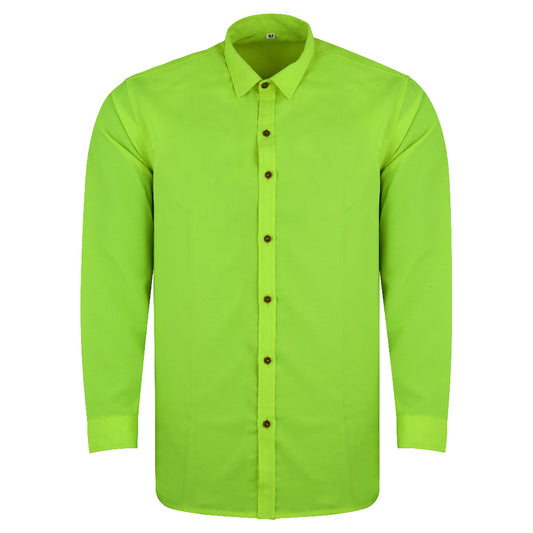 Carnival Fantasy 80s & 90s Costume | Fluorescent Green Shirt – Men | Size 2XL | Carnival Outfit | Fancy Dress- Unisex