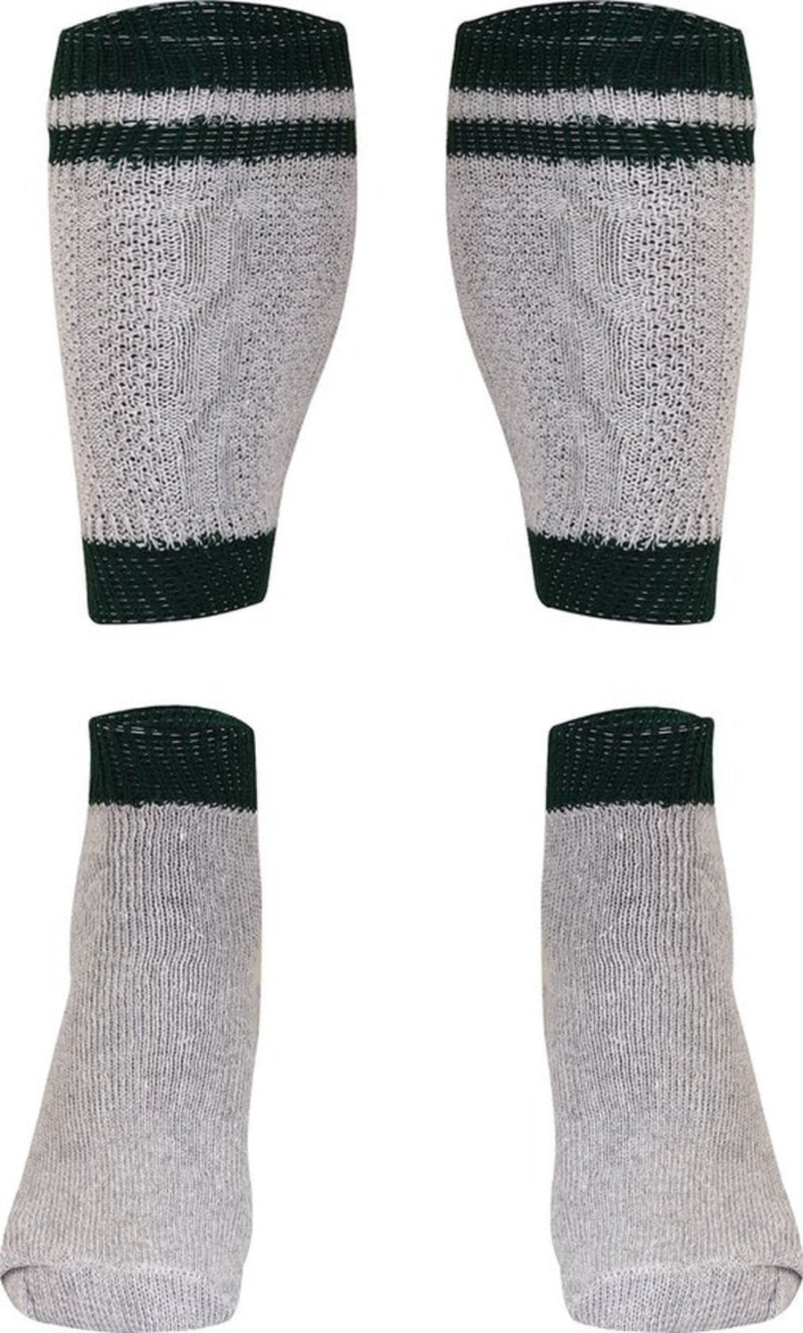 Oktoberfest Socks Grey  Green / Adult Socks  Two-Piece
