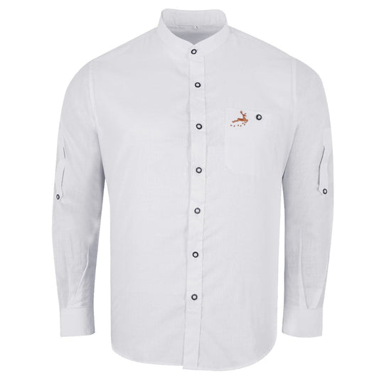 Oktoberfest Carnival White Shirt – Costume Blouse with Korean Collar