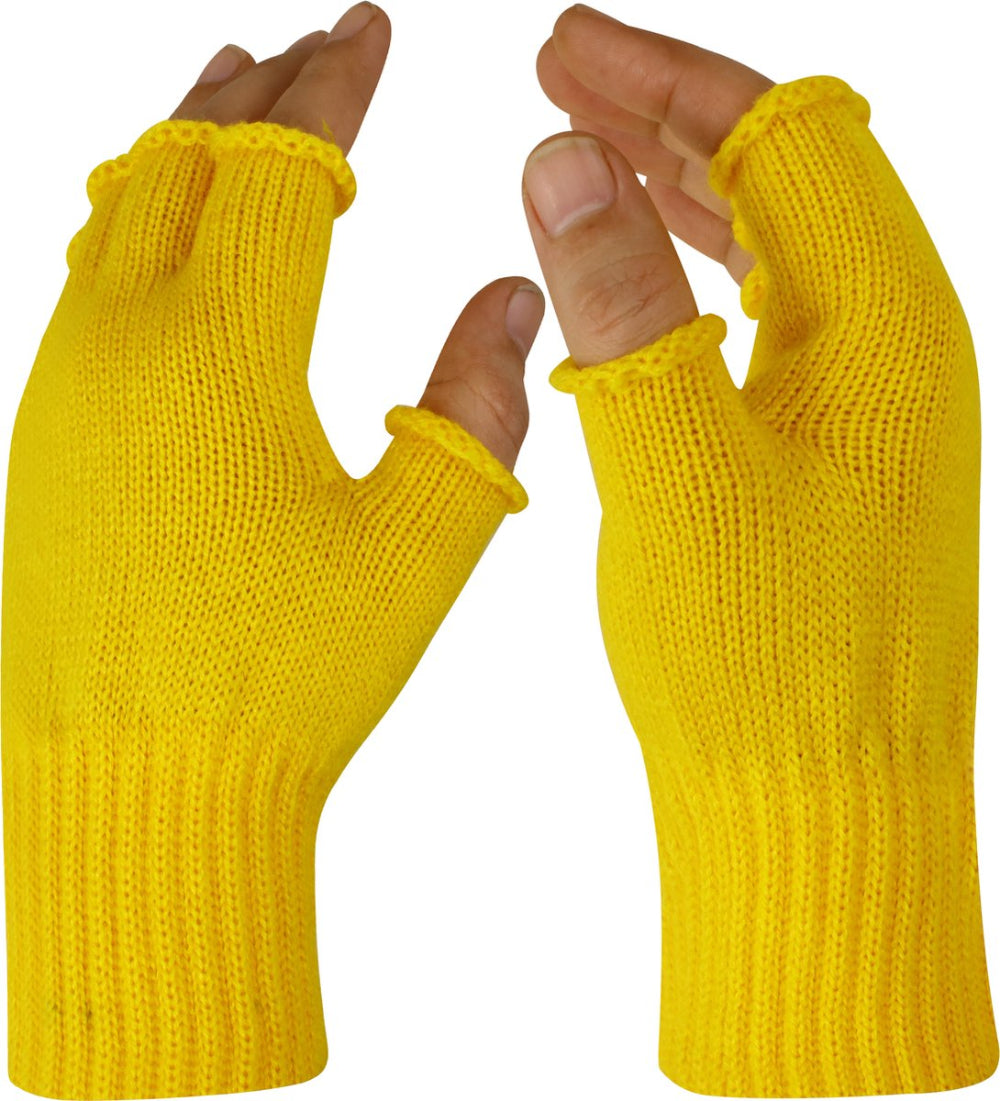 Fingerless Gloves  yellow – Theme Parties – Carnival – One Size Fits All