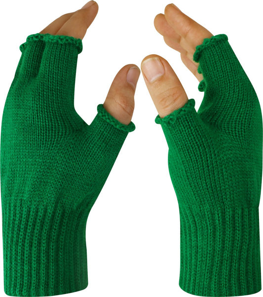 Fingerless Gloves  Green – Suitable for Theme Parties and Carnival – One Size Fits All