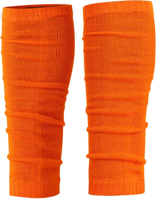 Orange Leg Warmers – Acrylic – Standard Size – Must-Have for Carnival, Disco, Retro Party & 80s Look