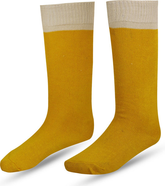 Beer Festival Socks – Oktoberfest Socks – Color: Yellow/White Beer Mug Socks – Oktoberfest Style