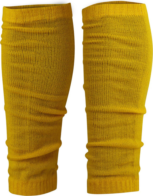 Yellow Leg Warmers – Acrylic – Standard Size – Must-Have for Carnival, Disco, Retro Party & 80s Look